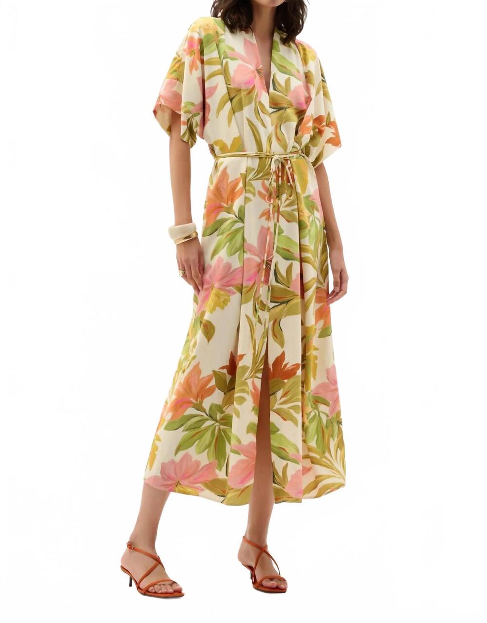 NEW JOSEPH RIBKOFF floral tropical maxi dress